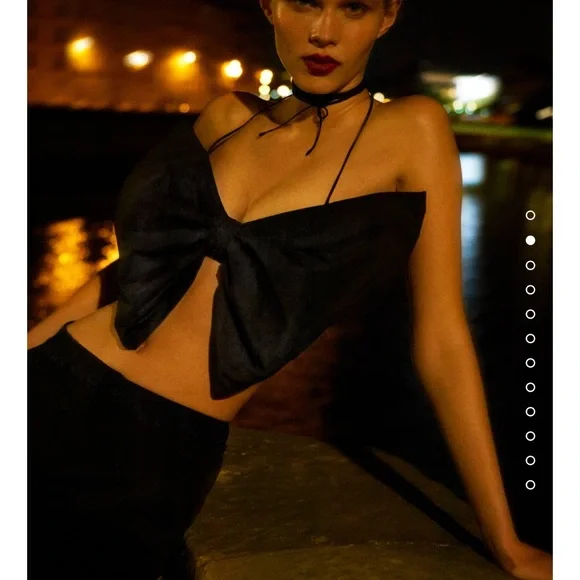 Zara BANDEAU BOW TOP LIMITED EDITION